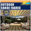 Stone Shade & Taprs Outdoor Shade Cloths 200gsm Top quality Thick fabric UV treated Patio, Gazebo, Lanai, Deck, Garden shade cloths roll Unfabricated COLOR GRAY
